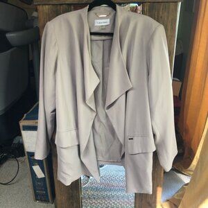 Calvin Klein taupe 2X blazer jacket nwot